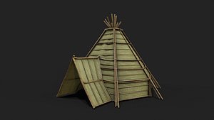 3D model Bamboo Shelter 3