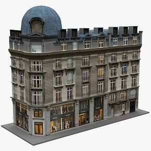 typical paris building 03 3D