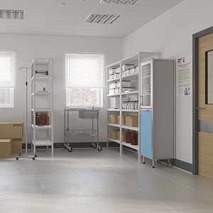 realistic hospital room archive 3D model