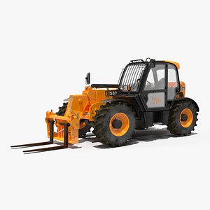 3D Telescopic Handler JCB 535-95 Rigged for Cinema 4D model