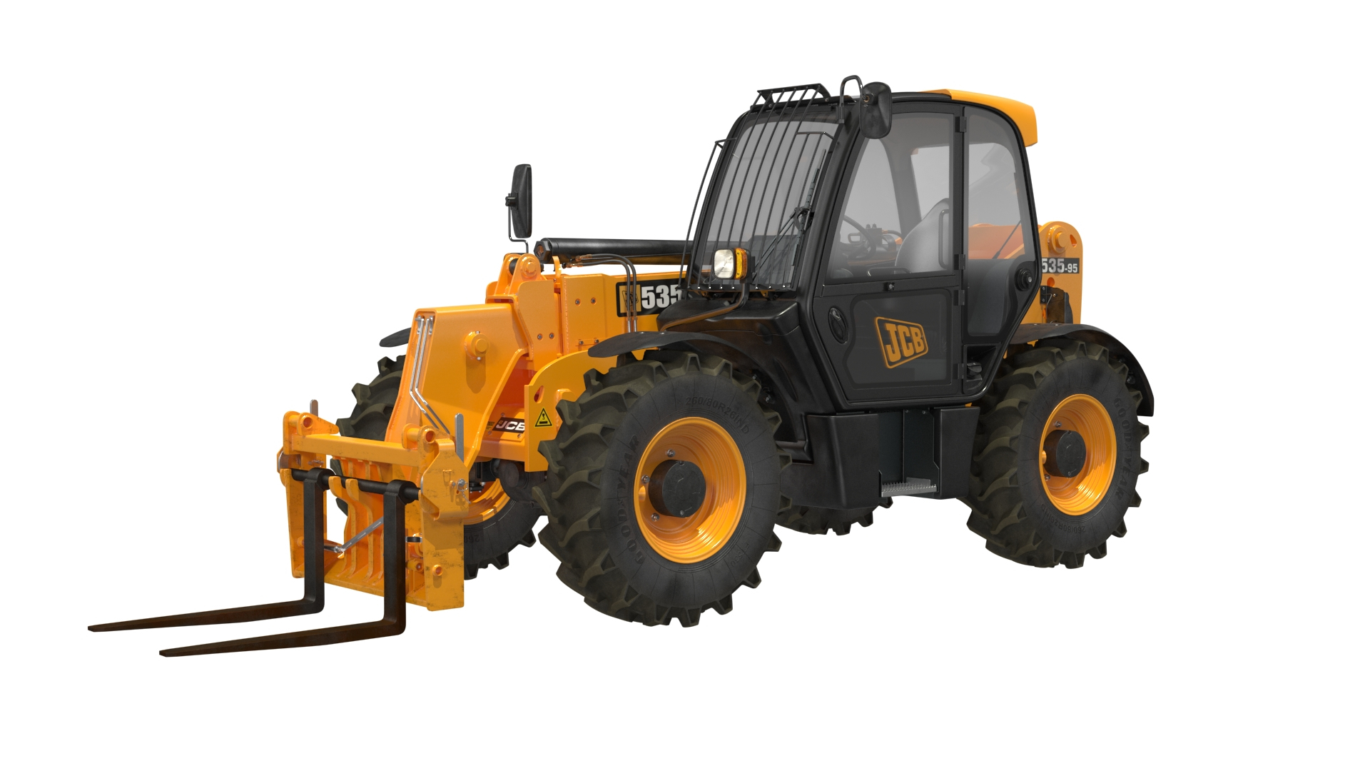 3D Telescopic Handler JCB 535-95 Rigged For Cinema 4D Model ...