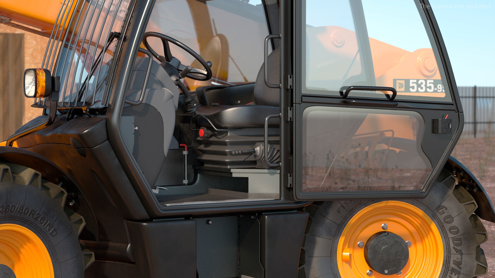 3D Telescopic Handler JCB 535-95 Rigged For Cinema 4D Model ...