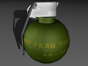 m67 grenade 3d max