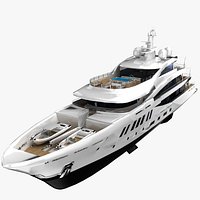 Amels 200 Yacht Low Poly