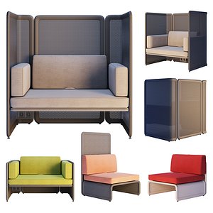 coalesse lagunitas - lounge chair 3D model