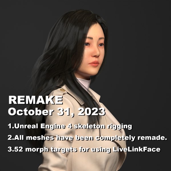 3D model characters rigging