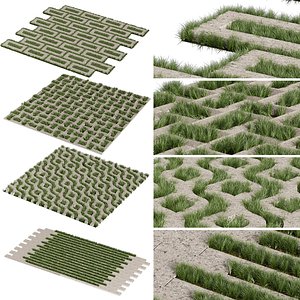 Collection plant vol 602 - grass - ground - scatter 3D model