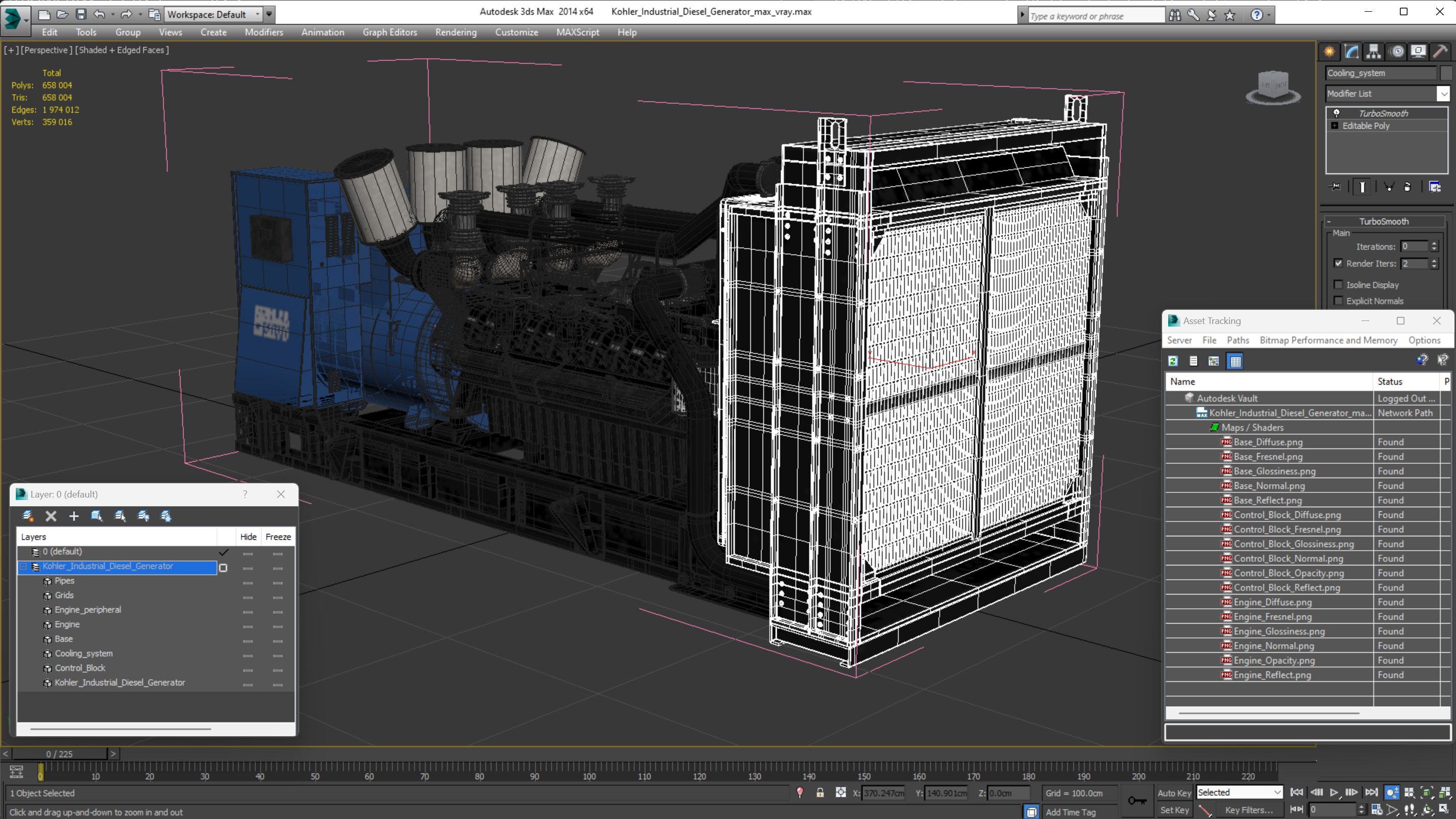 modelo 3d Generador diésel industrial Kohler - TurboSquid 2221468