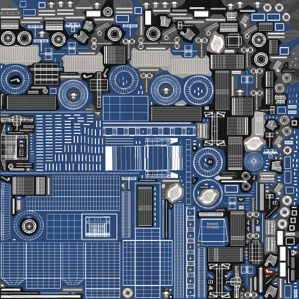 modelo 3d Generador diésel industrial Kohler - TurboSquid 2221468