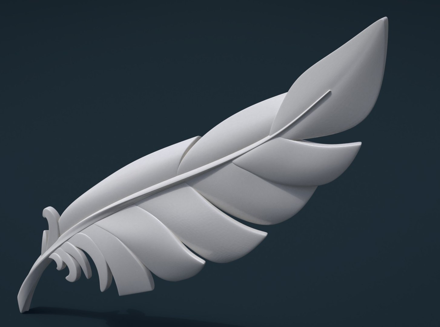 Print Ready Feather Model - TurboSquid 1311655