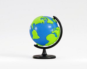3D Earth Globe With Stand