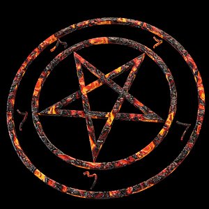 3D pentagram devil evil model