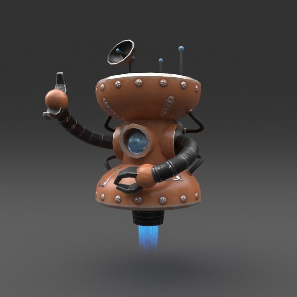 3D robot blender rigged