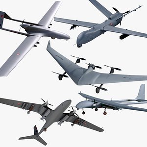 Turkish Drone Collection siha iha tiha 3D model