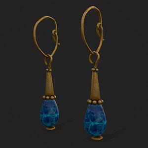 Blue Calcite Hanging Earrings