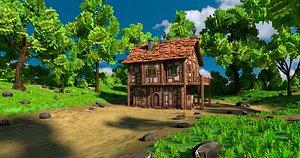 Medieval House 13 With Environment 3D model