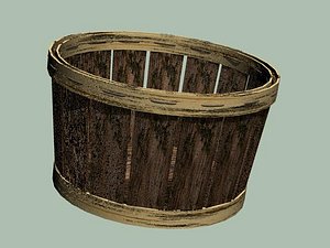 3d model bushel basket