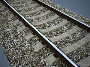 railroad rail 3d model
