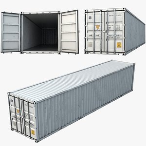 Cargo Container White 40 feet PBR