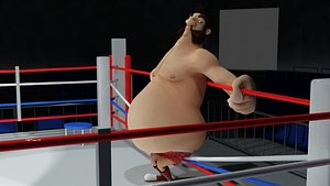 3d model of boxing man