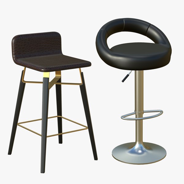 3D Stool Chair V260 model