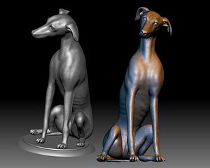 greyhound dog printable 3D model