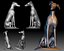 Greyhound dog 3D printable model with or without basement