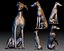 Greyhound dog 3D printable model with or without basement