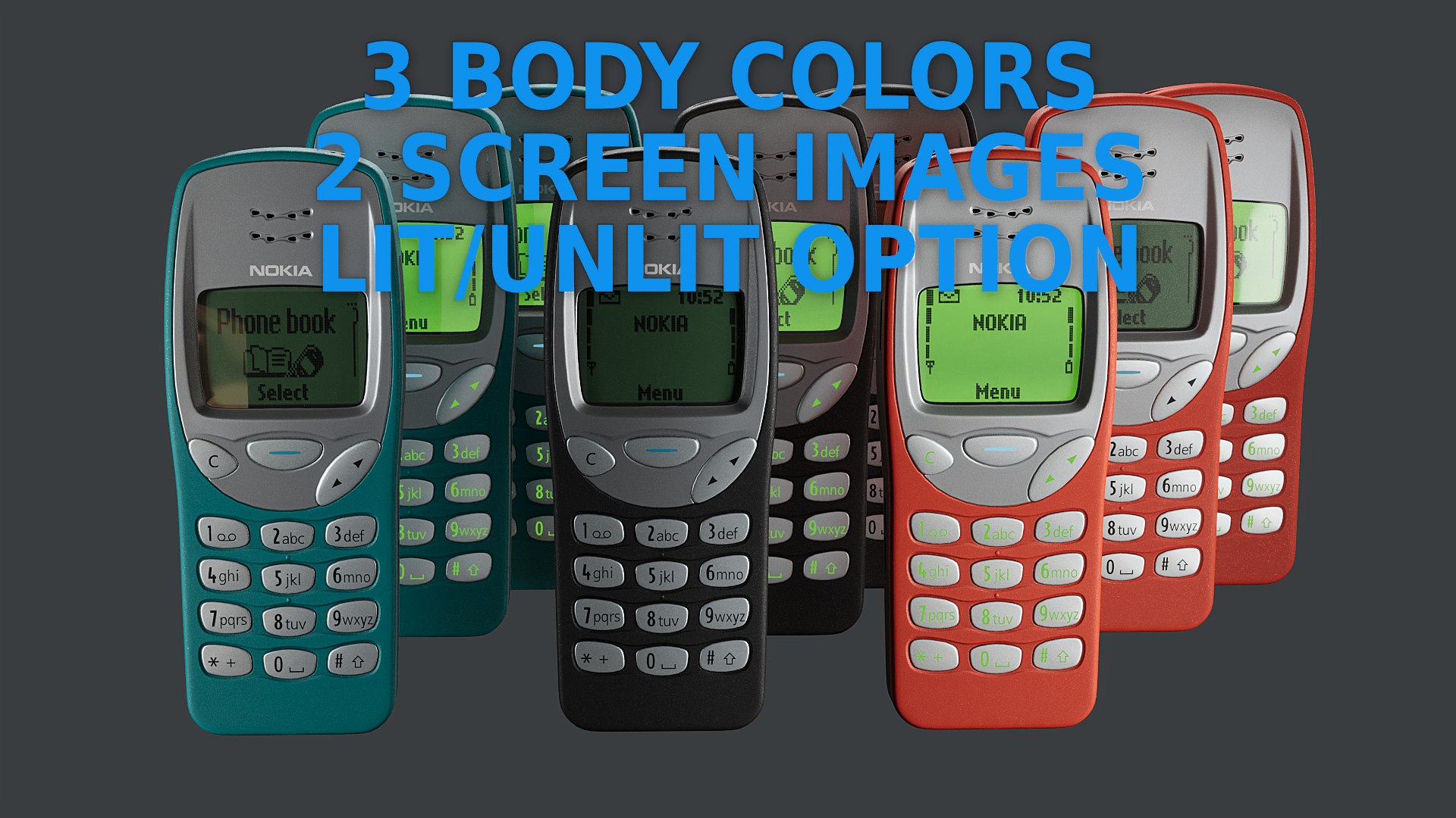3D Model Nokia 3210 PBR - TurboSquid 2207251