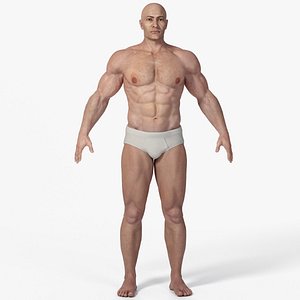 Realistic Muscular Man Character
