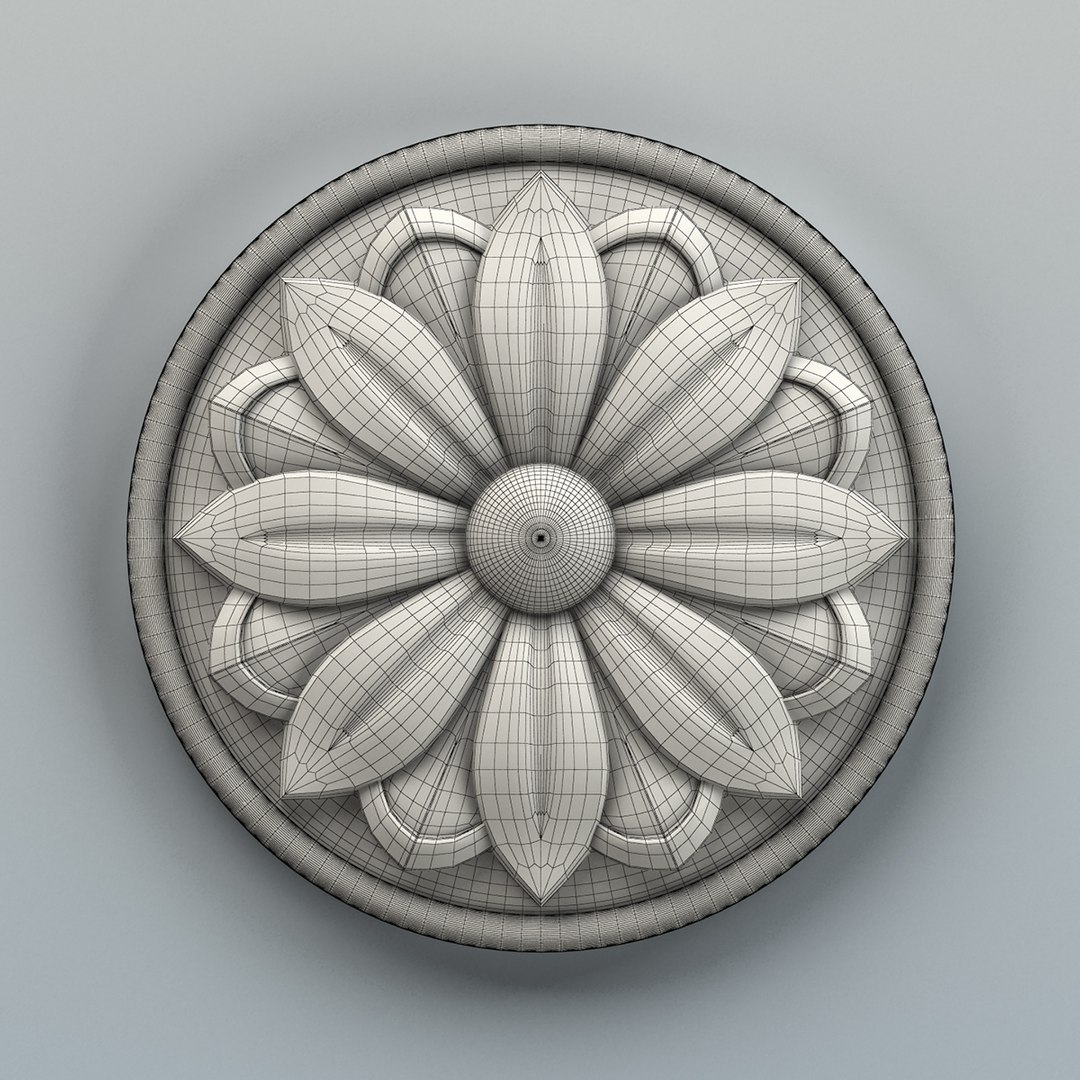 rosette cnc intagli3d 3d model