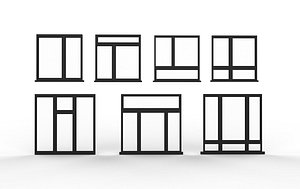 3D windows 3D model model