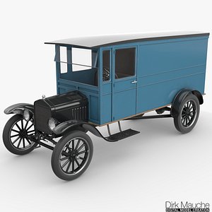 3d model tt delivery van vehicle