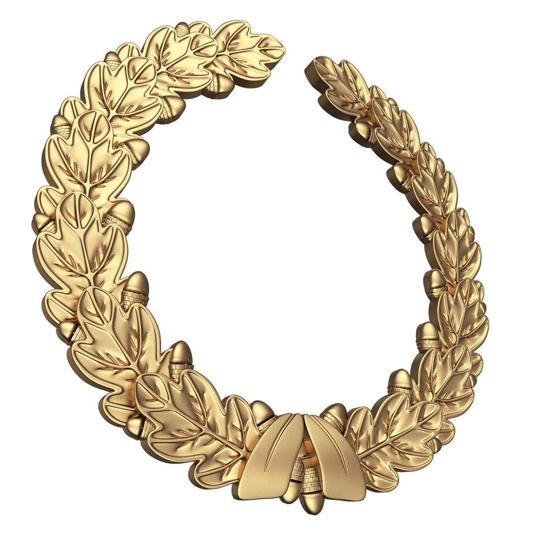 3D Gold Laurel Wreath 02 - TurboSquid 1925080