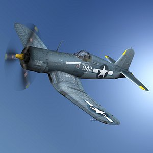 Vought F4U-1A - 042 3D model