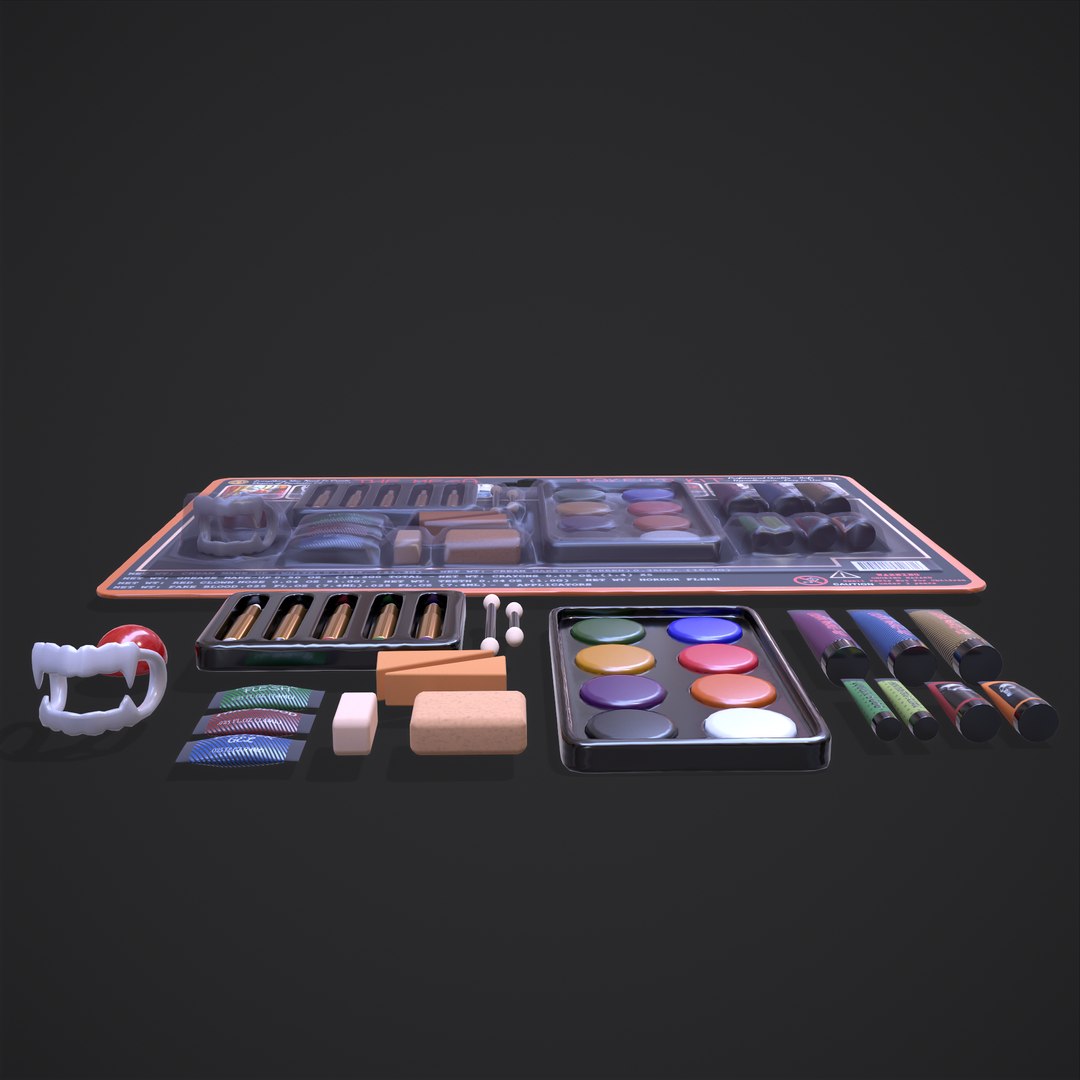 The Mega Makeup Kit 3D model TurboSquid 1955316