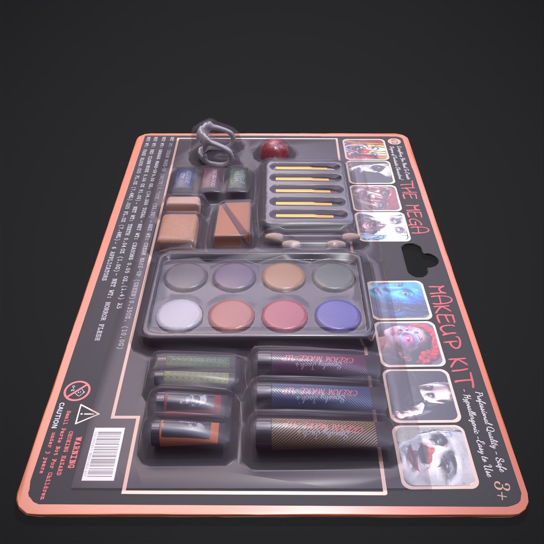 The Mega Makeup Kit 3D Model TurboSquid 1955316