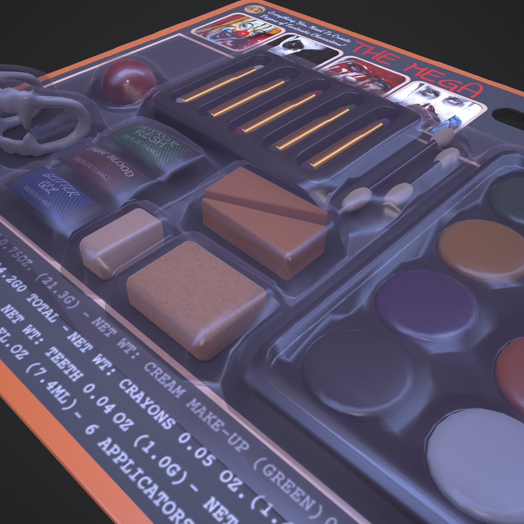 The Mega Makeup Kit 3D model TurboSquid 1955316
