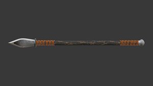 3D Realistic Barbarian Hunting Spear model