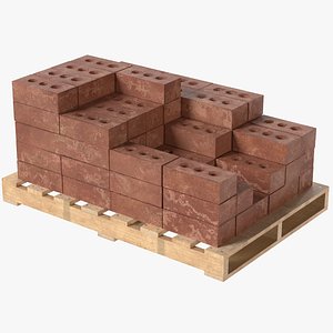 3D Bricks Pallet 2 model