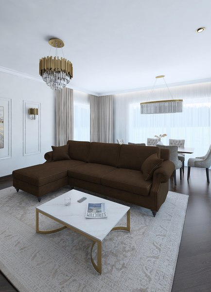 Amazing classic style living room 3D model