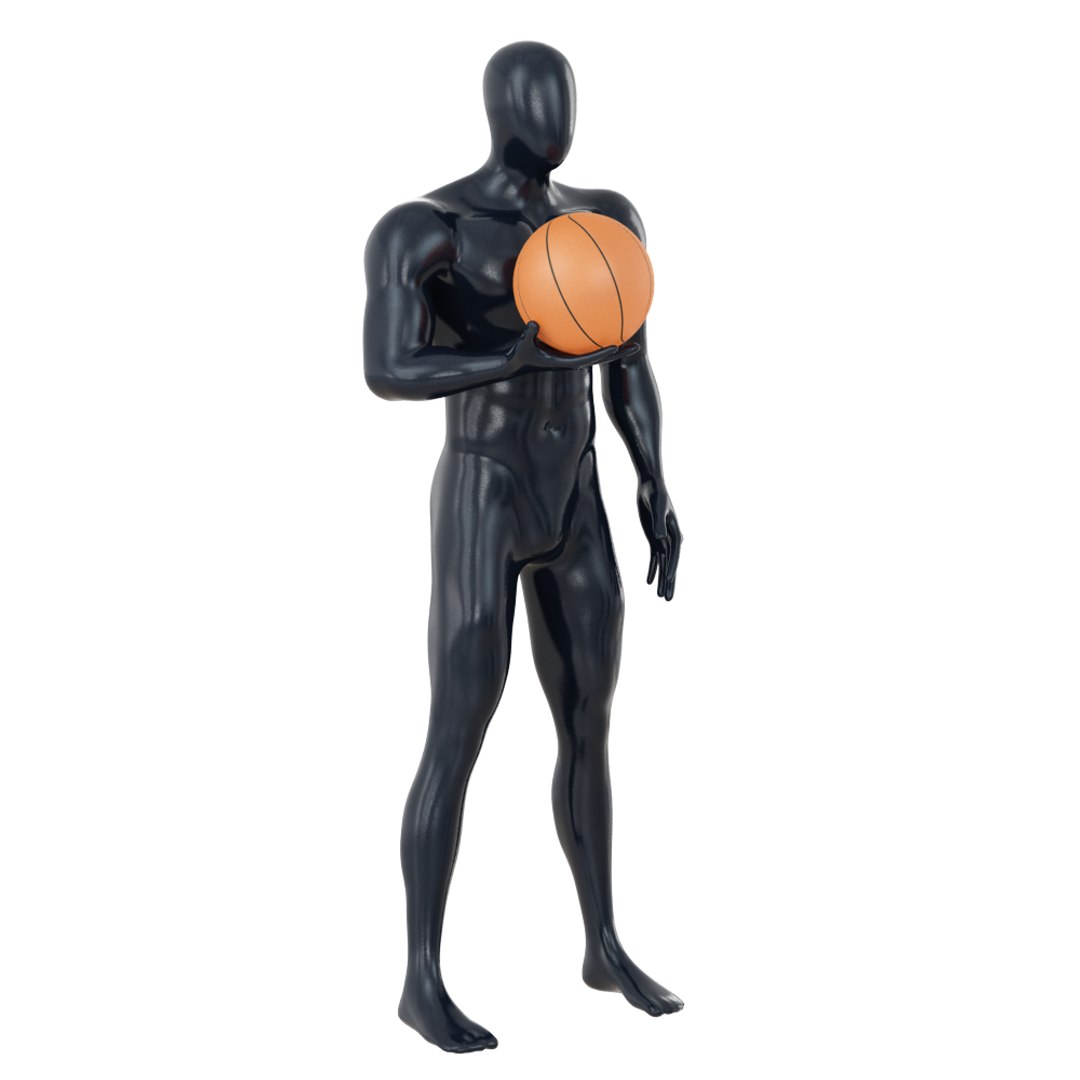 3D Abstract Mannequin Basketball Ball Model TurboSquid 1706644