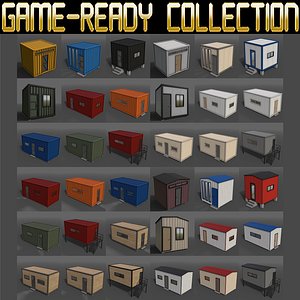 PBR Container and Shed House - 92 Models - Collection model