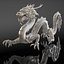 Silver Chinese Dragon Rigged per Cinema 4D