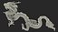 Silver Chinese Dragon Rigged per Cinema 4D