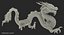 Silver Chinese Dragon Rigged per Cinema 4D
