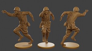 3D Russian soldier ww2 R3 003 model
