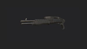 3D Pistol 3D Model 044