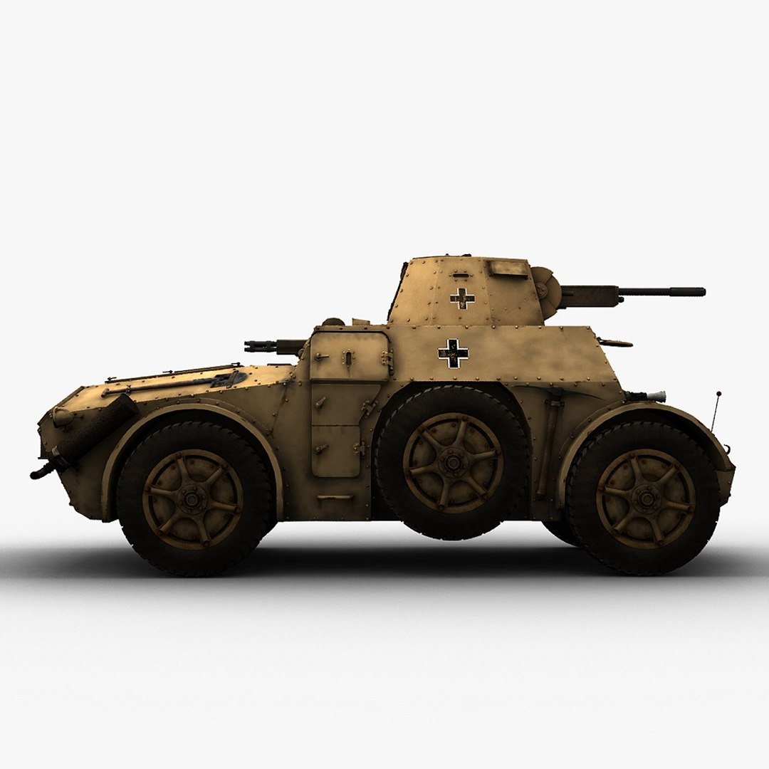 Autoblinda 41 Ab-41 Vehicles 3d Obj