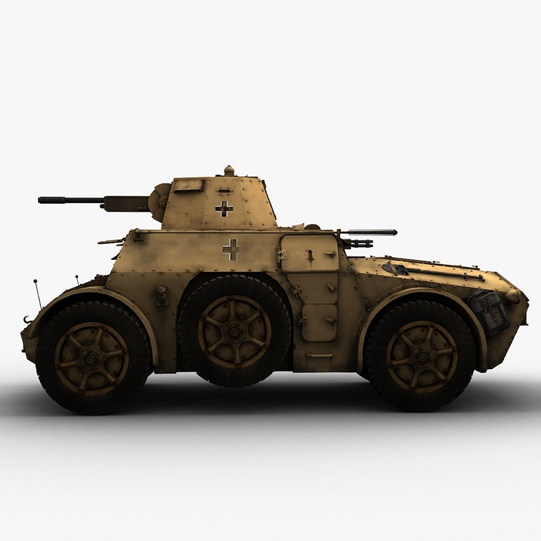 autoblinda 41 ab-41 vehicles 3d obj